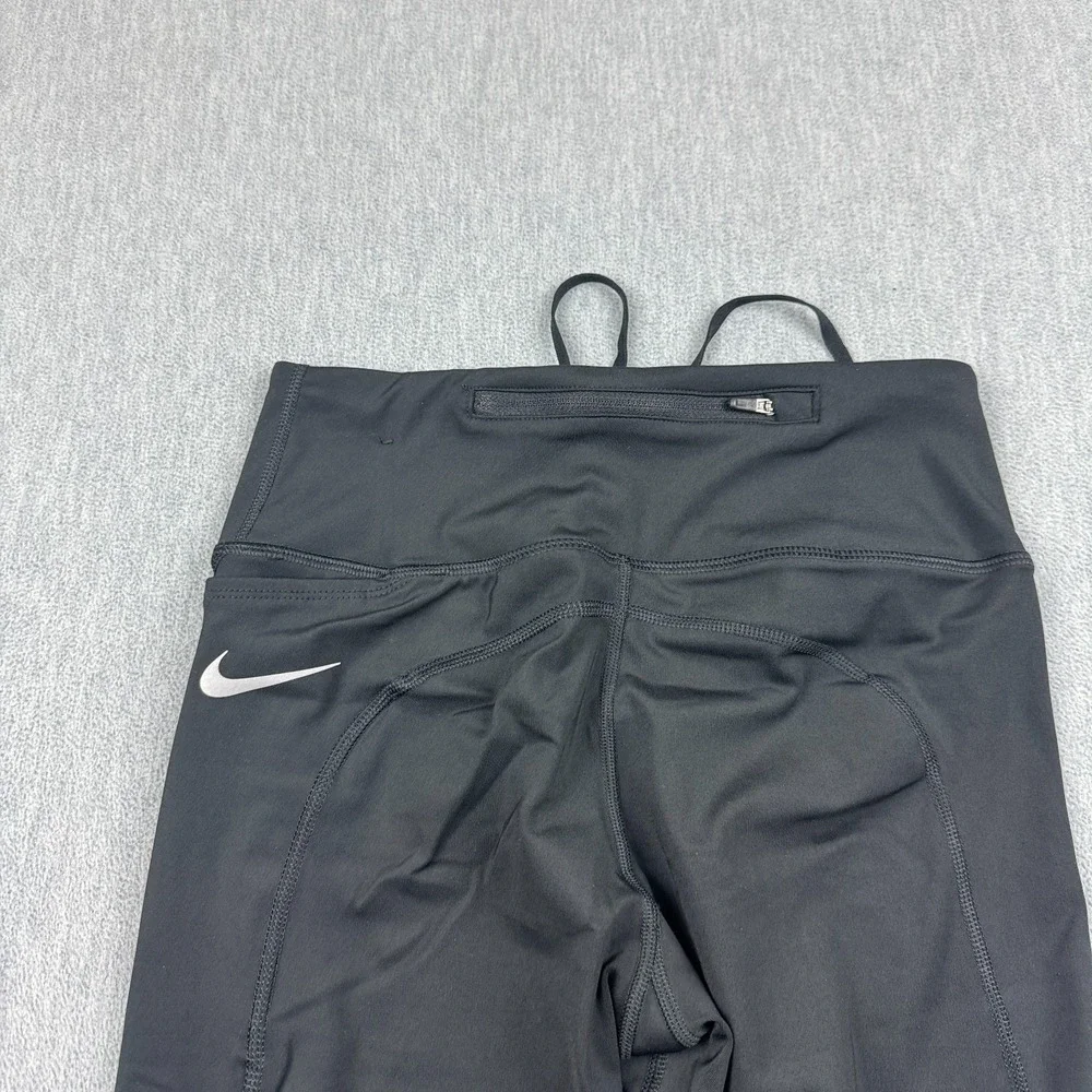 Nike Leggings Womens Small Black Dri Fit Epic Fast Cropped‎ Capri Training Yoga